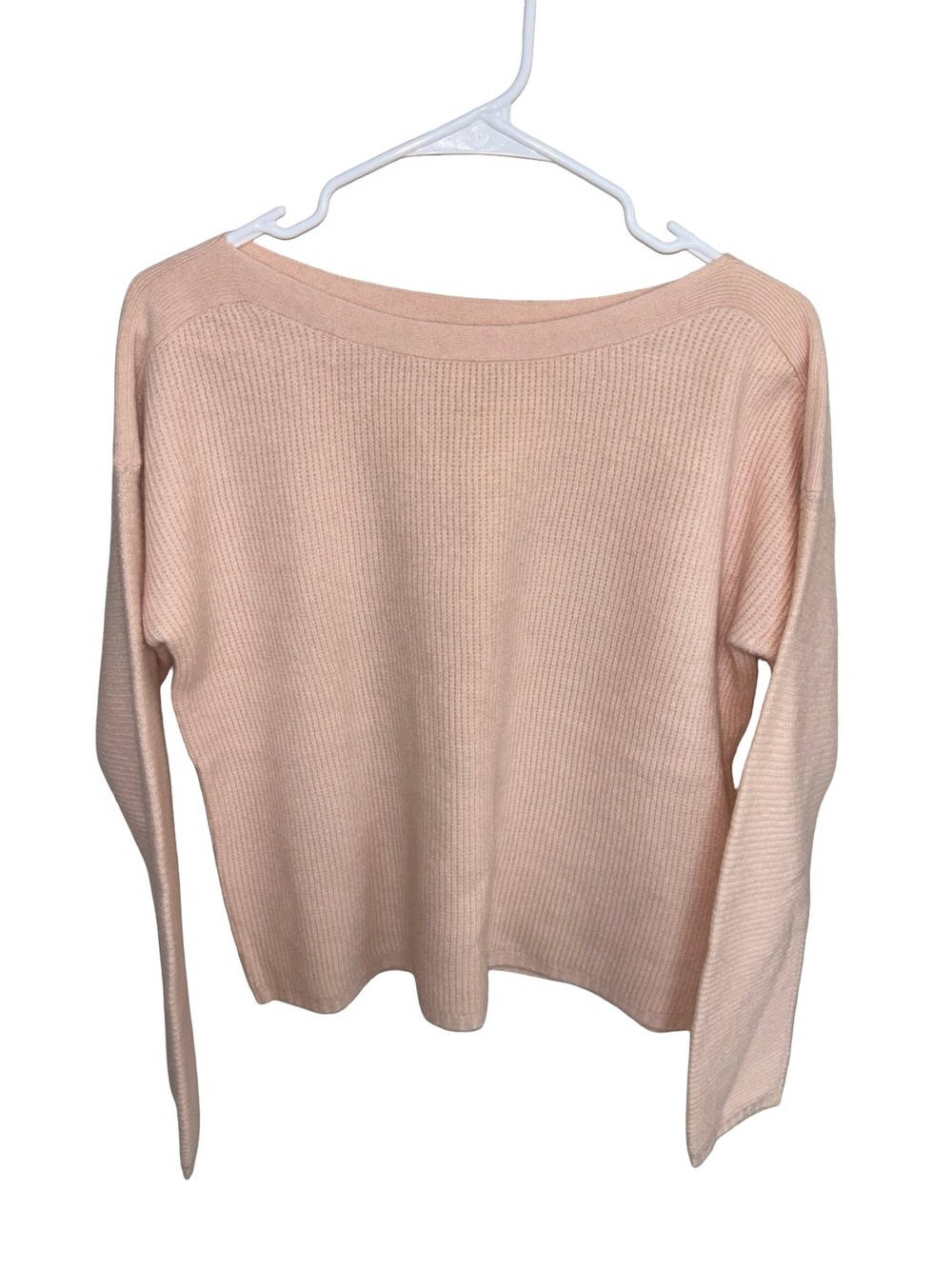 Wythe NY Women's Lightweight 100% Cashmere Boatneck Blush Pink Sweater XS